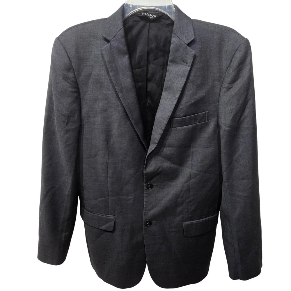 Jos. A. Bank Traveler's Collection Metropolitan Slim Fit 100% Wool Blazer 40L